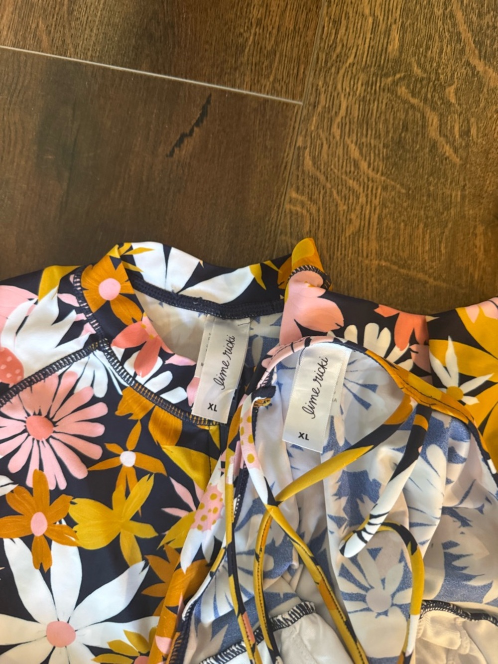 Lime Ricki Women’s Floral Rashguard Set - size XL - Picture 2 of 2